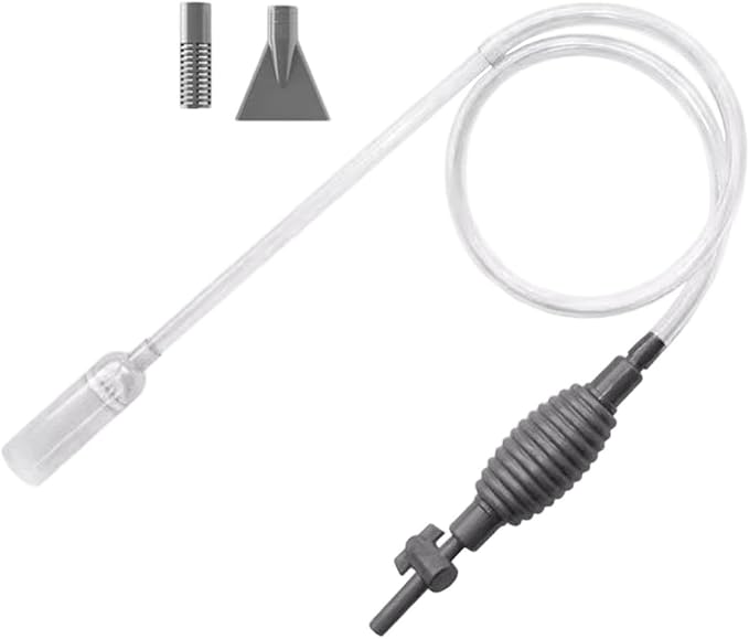 Aquarium Vacuum Gravel Cleaner Manual Siphon Hand Remover | Fish Tank Cleaning Kit for Water Turtle Decorations Sand Algae Substrate Rock Plants Cave Fishing Saltwater