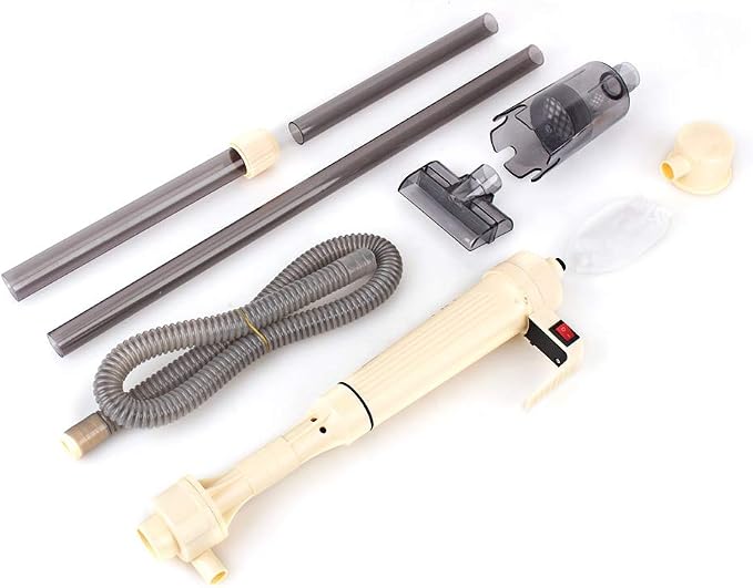 Ejoyous Aquarium Gravel Cleaner, Electric Automatic Fish Gravel Vacuum Cleaning Battery Operated Siphon Pump Water Changer for Fish