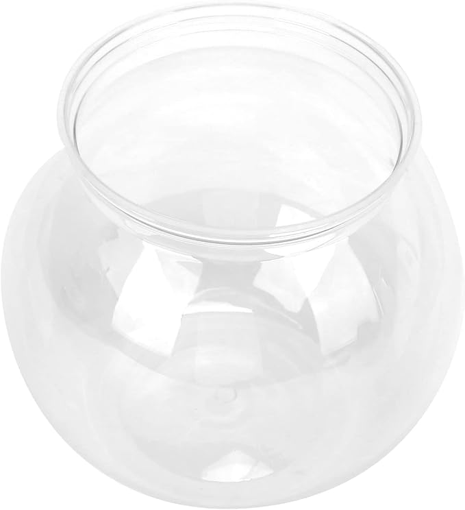 Betta Fish Tank 2 Gallon Capacity Clear Plastic Material Desktop Fish Bowl for Stress Relief at Work 50% Larger Space for Betta Comfort Bookshelf Decor Aquarium