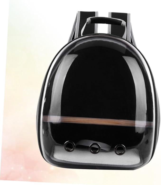 Portable Pet Backpack Breathable Parrot Carrier Inner Wooden Bar for Outdoor Travel and Comfort