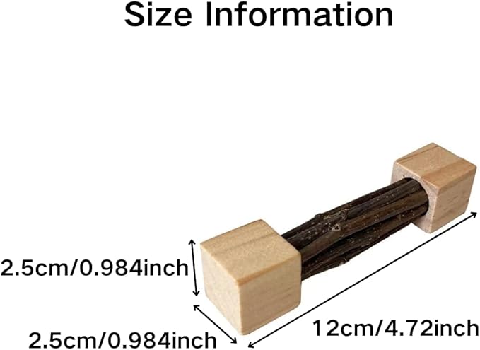 3PCS Apple Wood Sticks for Small Animals, Natural Apple Chew Sticks Toys and Treats for Chinchilla Guinea Pig Hamster Gerbil Bunny Rabbit