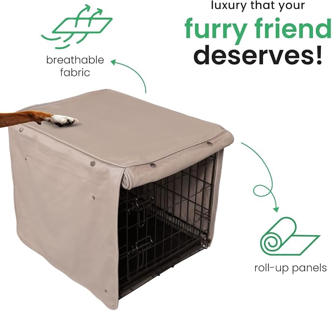 Molly Mutt Wild Horses Dog Crate Cover, 100% Cotton Canvas Cover with 2 Roll-Up Panels, Ideal for Dog or Cat Crate, Durable, Washable, and Free of Harmful Chemicals, 24" x 18" x 21"