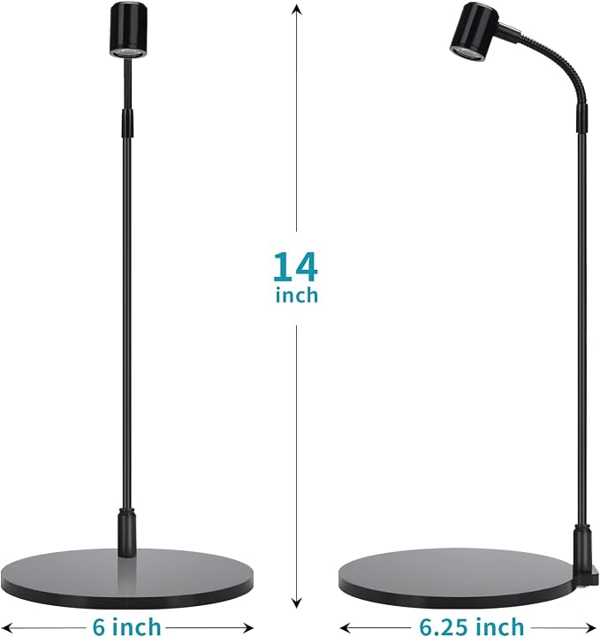 Oltraman LED Aquarium Light, 3W USB Powered Fish Tank Plant Lamp with Black Base Board for 360 Betta Fish Bowl, Potted Plants, Succulents, Miniature Landscape