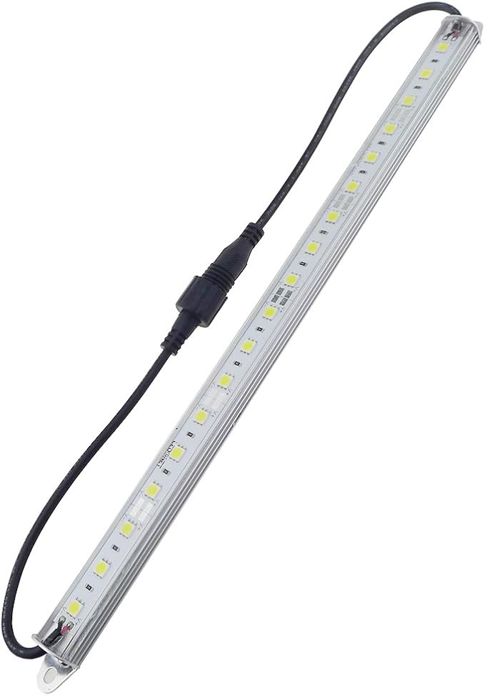 12" Blue 460nm LED Aquarium Fish Tank Light SMD5050 Waterproof IP67 | 18LEDs Aluminum LED Lighting 12V DC Grow Plant Light Bar Marine Reef Aquariums Lighs (No Adapter and Dimmer)