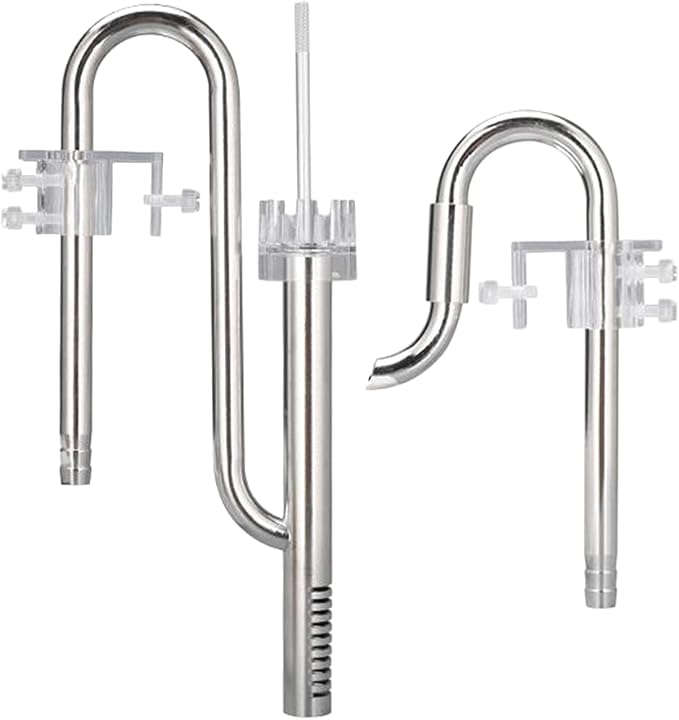 Gralara Aquatic System with Lily Pipe for Planted Aquarium, Silver, 12 Oil-Film Adjust