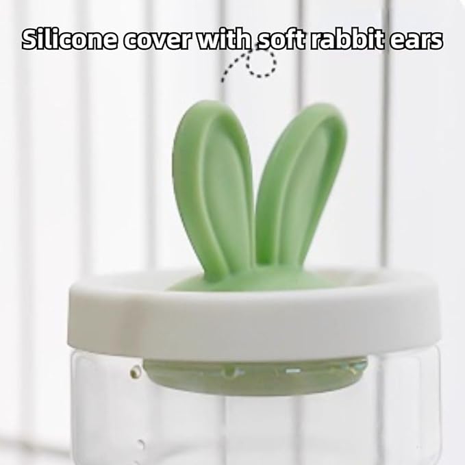 No-Drip Small Animal Water Bottle for Cage Guinea Pigs, Hamsters, Bunnies, Ferrets, Squirrels, Hedgehogs, Chinchillas, Rabbits, Kitten, Kitty, Dogs, Cats (Green,L)