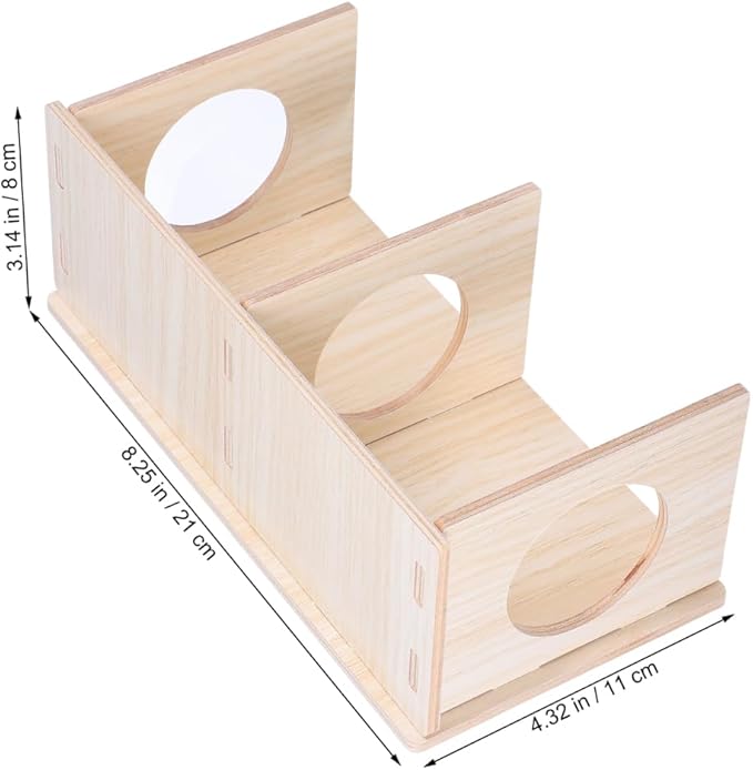 Gadpiparty Hamster Houses and Hideouts, Multi Chamber Hamster Hideout, with Two Rooms, Wood Cabin and for Guinea Pigs, Mice, Rats, and Small Pets - Toy for Play and Rest