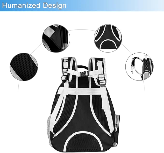Cat Backpack Carriers, Dog Backpack, Pet Backpack for Small Cats Puppies Dogs Bunny, Airline-Approved Ventilate Transparent Bubble Backpack for Travel and Outdoor(Black)