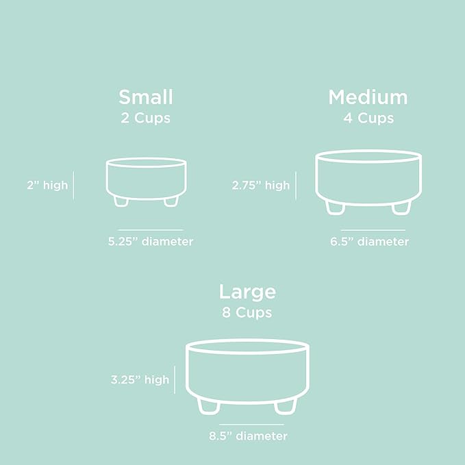 Waggo Uplift Ceramic Dog Bowl for Small Medium and Large Breeds - Heavyweight and Durable Pet Food and Water Dish Crock, Dishwasher Safe, Modern, Elevated Feeder (Black, Large)