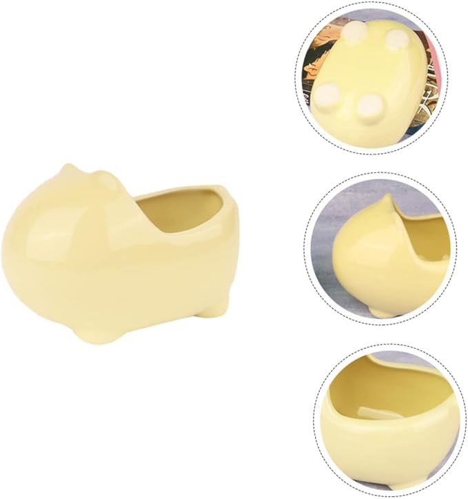 HANABASS Pet Supplies Ceramic Bathtub for Hamster Chinchilla Ferret Dust Bath Shelter