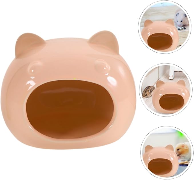 Yardwe Ceramic Hamster Hideout Small Pet Cage Cozy Bed for Rats Hedgehogs Guinea Pigs