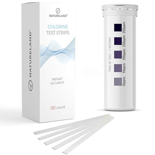 Restaurant Chlorine Test Strips 10-250 ppm, 1 Second Result, 150 Count | Instant 10-250 ppm chlorine solution strength checks for restaurants, food trucks and commercial kitchens; value pack