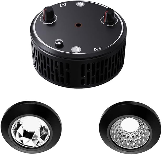 A+ A7 III 100W Full Spectrum Marine LED Reef Light, WiFi App Control, 6-Channel Programmable Timer Dimmer, Dual Lens, High PAR for Saltwater Coral Reef Aquarium (A7III)