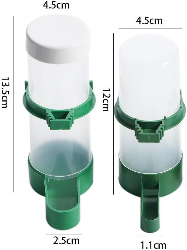 Bird Feeder 2PCS Plastic Bird Water Drinker Hanging Food Dispenser Automatic Drinking Fountain Bird Supplies Parrot Feeding Tool Bird Cage Accessories