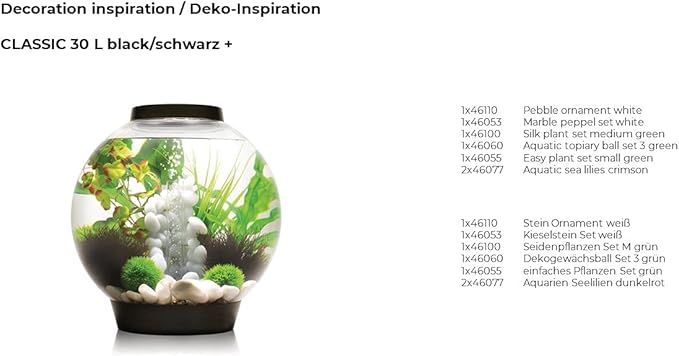 biOrb Medium Green Silk Plant Set, Colorful and Durable Aquarium Decorations