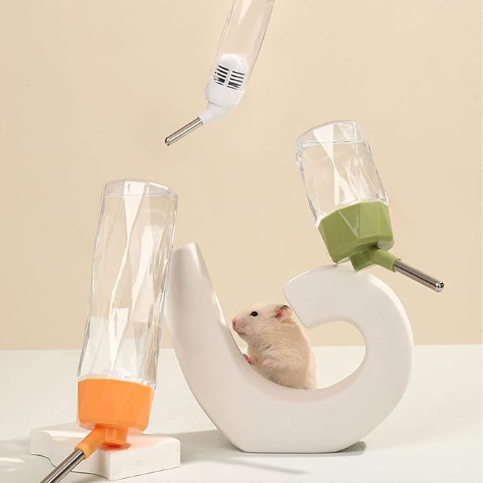 Waterers 80ml/125ml Water Bottles Dispenser for Small Animals Guinea Pigs Hamster No-Drip Design