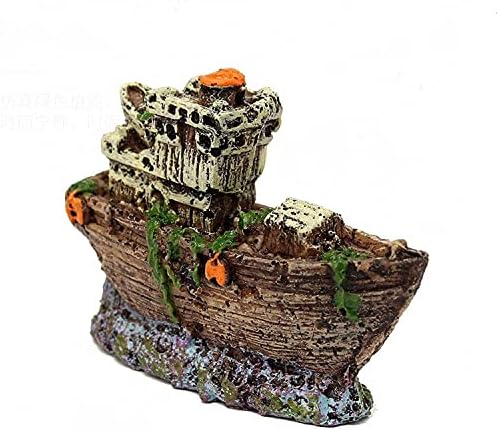 Ulalaza Aquarium Decorations Landscaping Tree Stump Hole Rock Cave Hideouts Stone Fish Tank Resin Driftwood Painted with Realistic Details Over House Supplies Castle Accessories
