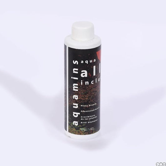 Aqua Plants All Included by Aquamins – 250ml – Complete Aquarium Plant Fertilizer – Boosts Growth, Color & Root Strength – Safe for Fish & Shrimp – All-in-One Liquid Fertilizer for Planted Aquariums