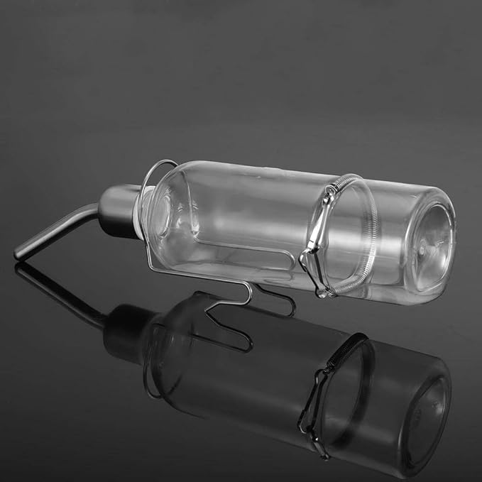 Parrot Water Feeder, No Drip Small Animal Water Bottle Hanging Water Feeding Bottle for Birds Small Animals Hamster Rabbit Chinchilla Ferret(S)