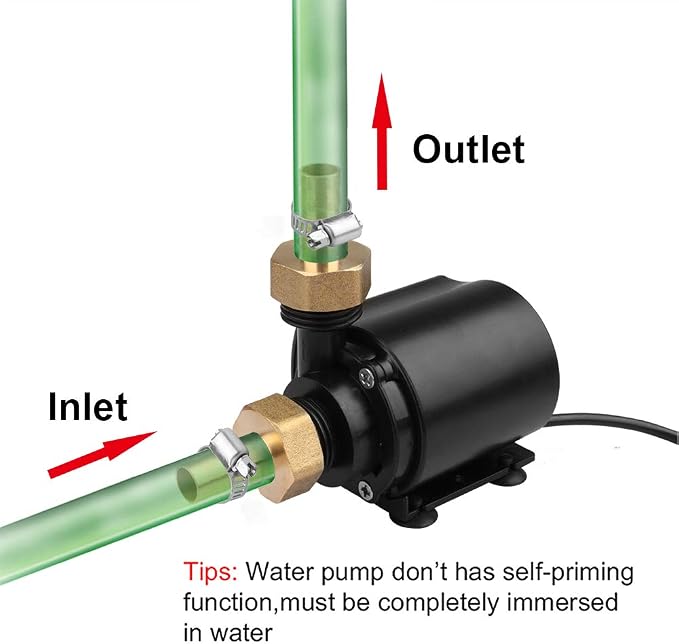 DC 12V Submersible Water Pump for Aquarium, Pond, Fountain | Adjustable Power