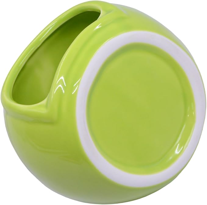 Cute Ceramic Hamster Hideout Habitats Syrian Dwarf Hamster Hide Hideaway House Cozy Bed Mini Chinchilla Gerbils Mice Hut Small Animals Sand Bath Cave Cage Accessories (Green)