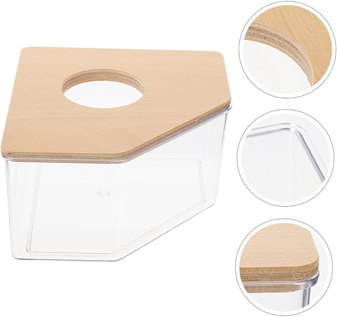 Happyyami Hamster Bath Box for Chinchilla Dust Bath Guinea Pig Accessories Large Small Pet Supplies