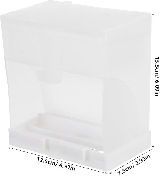 No Mess Automatic Parrot Feeding Container 450 Gram Acrylic Bird Feeder Splash-Proof Seed Dispenser for Cage Pigeons Parakeets Pet Supplies