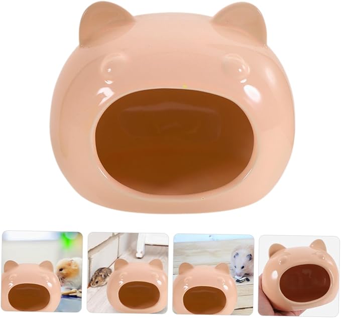 Totority Pet Hideaway Ceramic Hamster House Small Animal Home Guinea Pig Hideout Chinchilla Shelter