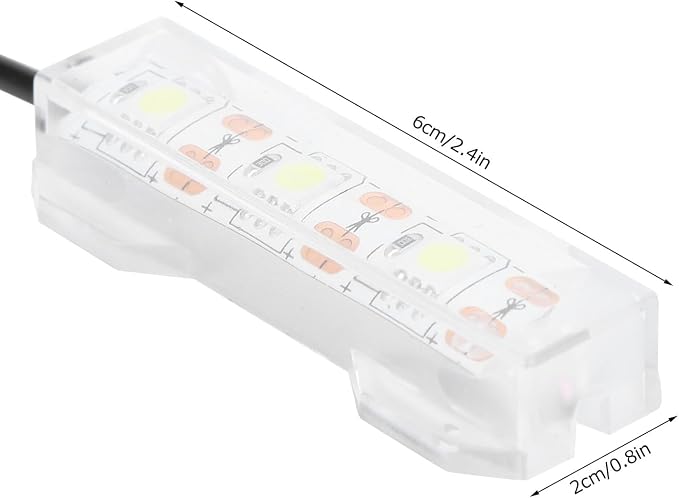 Soft LED Aquarium Plant Light, 5V 0.6W USB 2.0 Mini Aquarium Lamp, LED Desktop Fish Tank Light with 3.28ft Cable, White Lighting Small Water Plant Light for Plant Grow