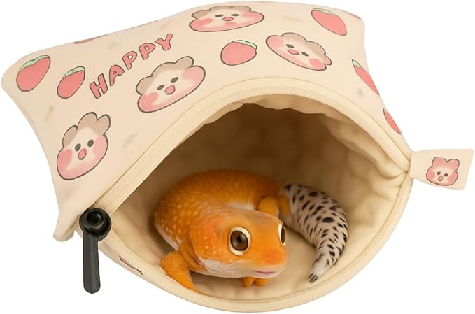 Small Pet Carrier Bag with Soft Minky Dot Lining, Breathable & Waterproof Travel Pouch for Leopard Geckos, Hamsters, Small Reptiles and Small Animals –All-Season Use