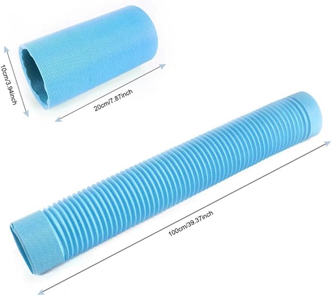 2 Pack Hamster Tunnel Ferrets Fun Tunnels Foldable Exercising Training Tubes Hideout Pipe Toy for Guinea Pigs Chinchillas Gerbils Mouse Rabbit Small Animal Pet Rats