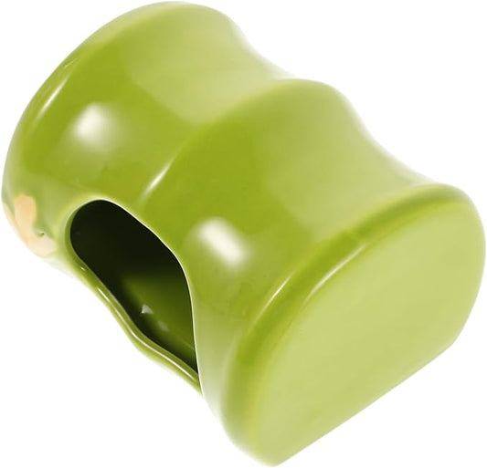 BESPORTBLE Ceramic Hamster Hideout: Bamboo Shaped Habitat Cage Accessories House Hide Hut for Mouse Mice Rat Summer Small Animals Pet Hideaway