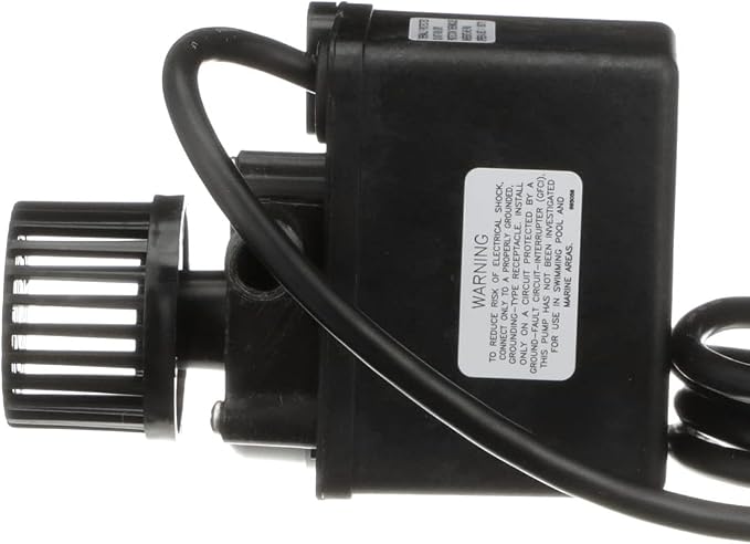 Little Giant PE-2.5F-PW, 115V, 475 GPH Small Submersible Pump, 15' Cord | 1/28 HP, For Fountains/ Small Ponds/ Hydroponics/ Recirculation, Epoxy-coated Aluminum, Manual (no switch), 566612