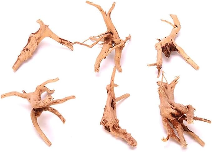 1Pc Natural Aquarium Driftwood Branches Wood Aquarium Trunk Driftwood Tree Fish Tank Log Decoration Plant Stump, Assorted Size(8-10cm),Ornaments, Décor Thematic Ornaments,Pet Supplies