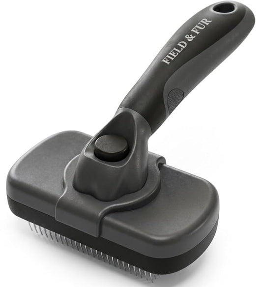 FIELD & FUR Slicker Brush: Essential Dog & Cat Grooming Tool for Shedding, Detangling, and Daily Care - Perfect for Doodles, Poodles, and Puppies with Comfortable Grip and Fine Stainless Steel Pins