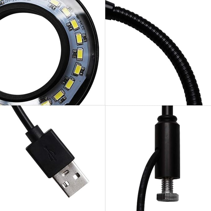 Full Spectrum LED Aquarium Light, 360-degree Adjustable LED Light with Bamboo Board, Miniature Landscape USB Powered Lamp for Plant, Fish Tank, Potted Plants(Size:S)