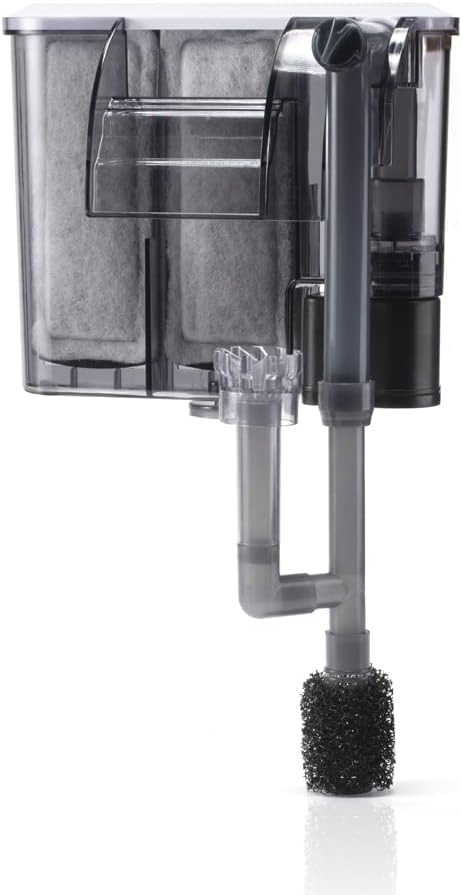 DaToo Aquarium Hang On Filter Small Fish Tank Hanging Filter Power Waterfall Filtration System for 10 to 20 Gallon Aquariums