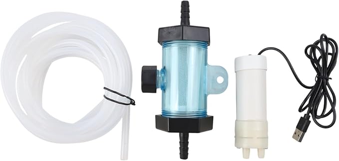 Electric Aquarium for gravel Cleaner USB Pump with Siphon Vacuum for Fish and Turtle Tanks, Freshwater or Seawater Use, Includes Filter, Suction Head and Silicone Tube(3 Meter)