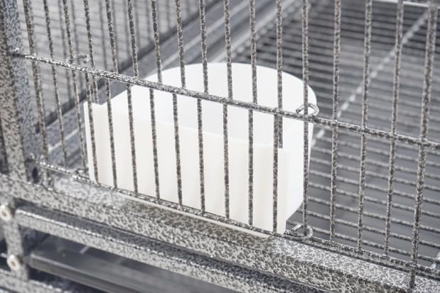 1F/2F/3F Stackable Center Divided Breeder Breeding Bird Flight Double Rolling Cage for Aviaries Canaries Cockatiels Lovebirds Finches Budgies Small Parrots. (Black Vein, Cage Without Stand)