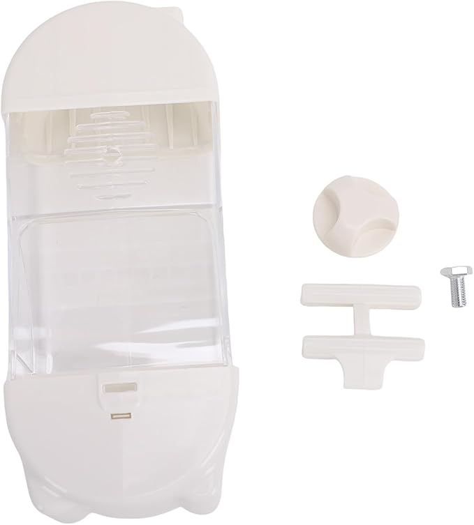 Fockety Bird Feeder, 800ml Transparent Feeder No Mess Feeding Semi Enclosed Easy Top Fill Hanging Bird Feeding Box with Tray Anti Scatter Design for Parakeets Cockatiels