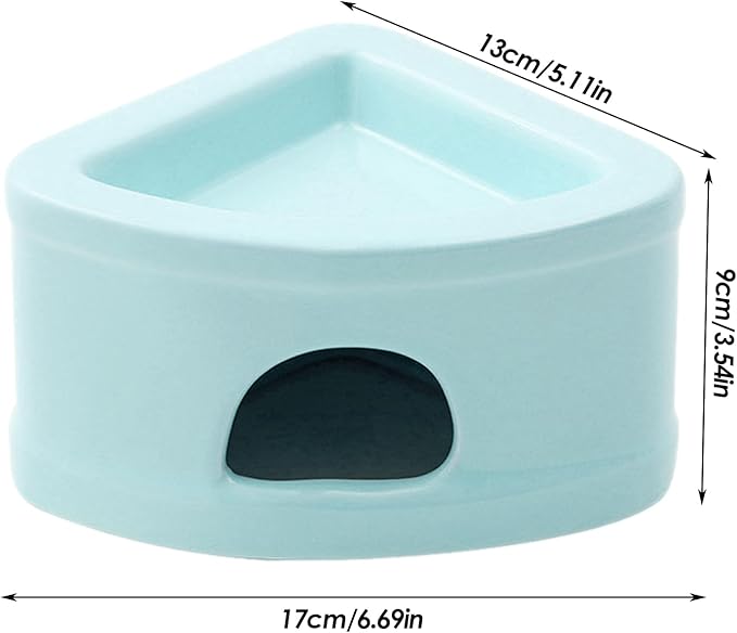 Ceramic Hamster Hideout House - Multifunctional Small Pet Cave with Feeding Bowl, Durable Habitat for Hamsters, Gerbils, Mice, Lemmings, All-Season Pet Bed & Hideaway (C)