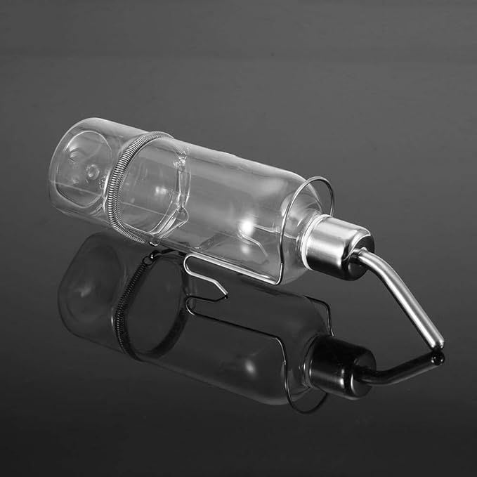 Parrot Water Feeder, No Drip Small Animal Water Bottle Hanging Water Feeding Bottle for Birds Small Animals Hamster Rabbit Chinchilla Ferret(S)