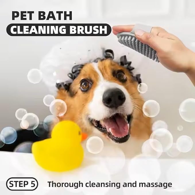 Dog Grooming Kit for Dogs at Home, 6-in-1 Pet Grooming Kit with Slicker Brush, Dematting Tool, Stainless Steel Comb, Nail Clipper for Dogs, Nail File & Bath Massage Glove