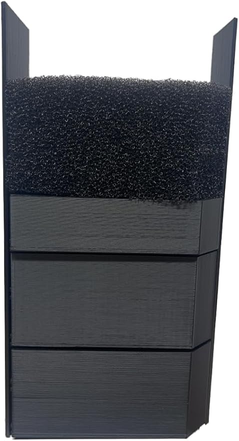 Media Basket for Fluval Spec, Black Enclosed Filter System with Multiple Chambers, Biological and Mechanical Filtration for Spec 2.6 and 5 Gallon Aquarium Kits