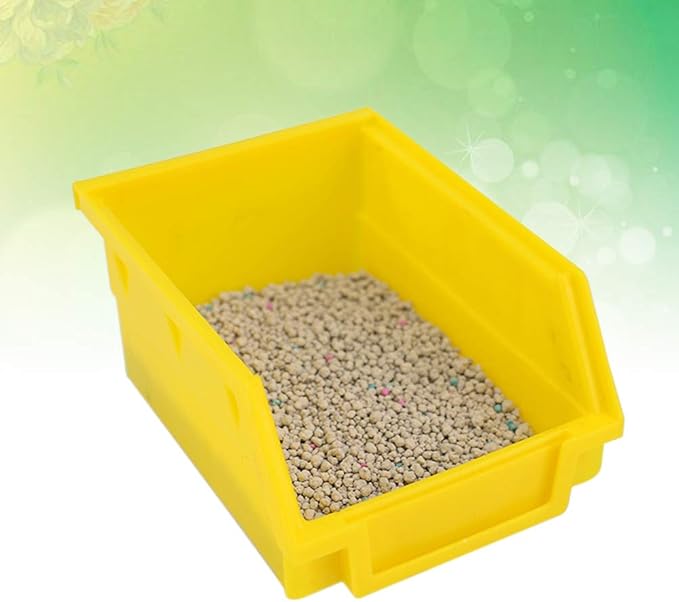 POPETPOP Hamster Sand Bathroom Large-Chinchilla Dust Bath Plastic Sand Bath Container Hamster Toilet/Bathtub/Sandbox-Random Color Size S