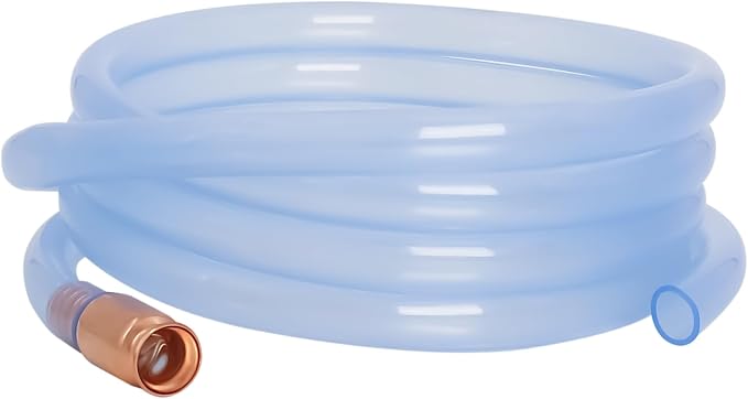 Shaker Siphon Hose 1/2",Gas Siphon Pump for Gasoline, safety siphon | 10FT Self-Priming Copper Valve, Extended PVC Hose for Gasoline, Diesel and Water, Ideal for Gas Cans, Boat and Lawn Equipment