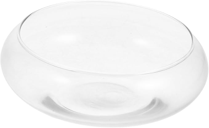YARNOW Clear Glass Fish Bowl Desktop Fish Tank for Goldfish Shrimp and Plants Hydroponic Flowerpot Portable Fish Keeper Multi Functional Aquarium High Transparency
