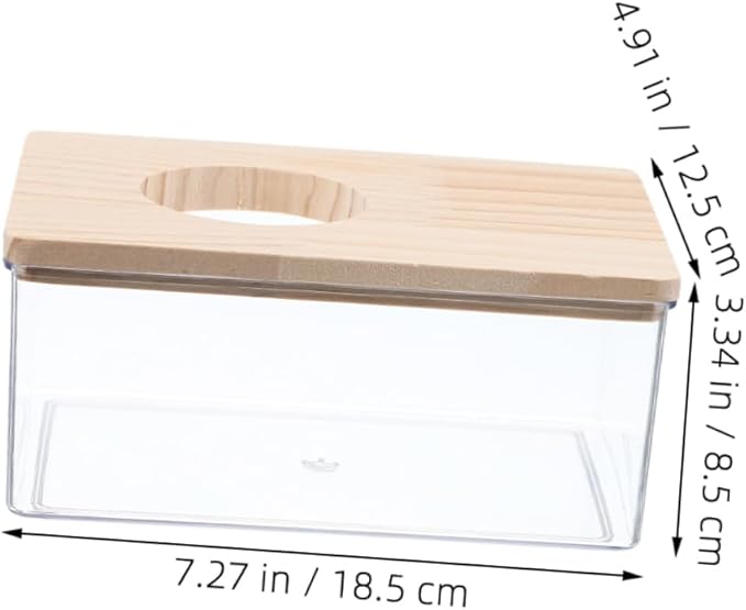 Yardwe Hamster Bathroom Bath Sand Box Ladder Chinchilla Dust Bath Container Storage Box for Hamster Accessories