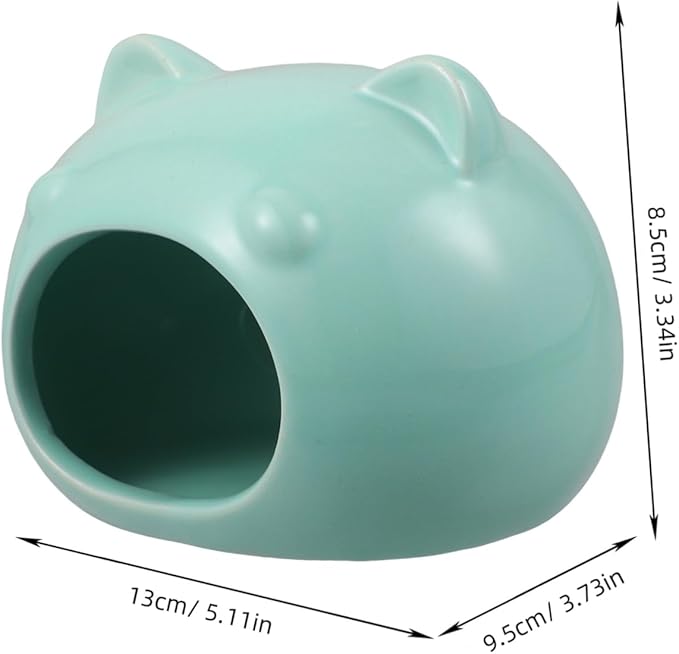 BESPORTBLE Ceramic Small PET Hideout Adorable Hamster House Bed for Gerbils Hedgehogs and Small Animals Comfortable Indoor Retreat