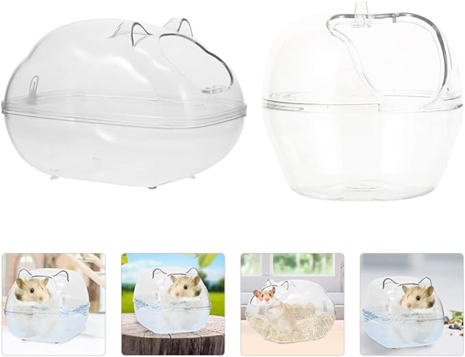 Mipcase 2pcs Hamster Bath Basins Non-dust Hamster Bathroom Small Pet Toilets for Chinchillas Bath Containers Compact and Practical Supplies